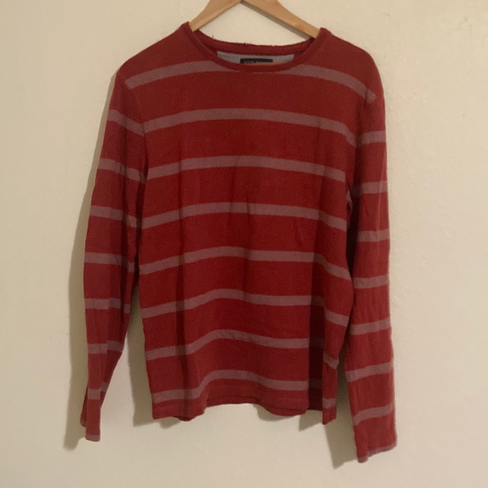 Banana Republic red striped long sleeve shirt. Size Large.